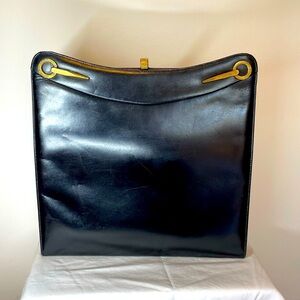 Elegant Vintage Black 60s Handbag